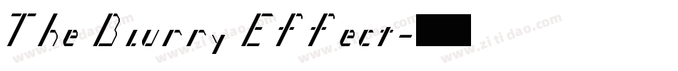 The Blurry Effect字体转换